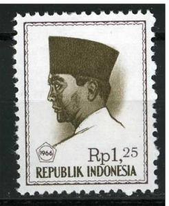 Indonesia 1966 - Scott 681 MH - 1.25r, President Sukarno 