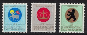 Liechtenstein Arms of Church Patrons 3v 2nd issue 1969 MNH SG#506-512