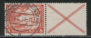 Germany Scott # B53, label X, used, se-tenant, Mi# W53