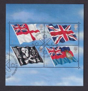 Great Britain  #1999 used  2001   sheet flags