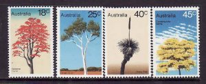 Australia-Sc#677-80- id10-unused NH set-Trees-1978-