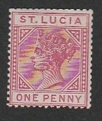 ST LUCIA #28 MINT HINGED