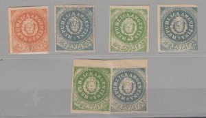 Argentina 1862 Classic Imperf Collection Of 6 MH BP7420