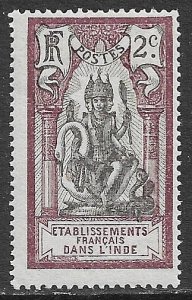 FRENCH INDIA 1914-22 2c BRAHMA Pictorial Sc 26 MH