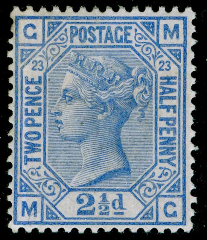 SG157, 2½d blue plate 23, NH MINT. Cat £450+. MG 