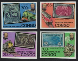 Congo Death Centenary of Sir Rowland Hill 4v Imperforated 1979 MNH SG#670-673