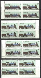 Canada Sc# 1038 MNH PB Set/4 1984 37c Locomotives