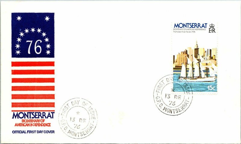 Montserrat 1976 FDC - BiCentenary of American Independence - F12496