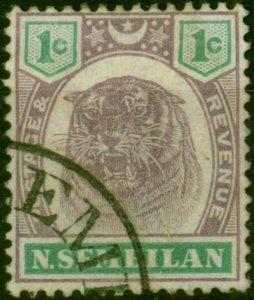 Negri Sembilan 1899 1c Dull Purple & Green SG5 Fine Used