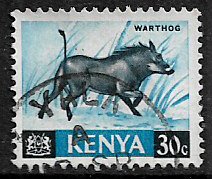 Kenya #24 Used Stamp - Warthog (b)