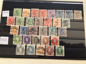 Denmark 1913 to 1930 used stamps A12809