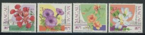 Macao 1991 Flowers set Sc# 652-55 NH