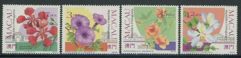 Macao 1991 Flowers set Sc# 652-55 NH