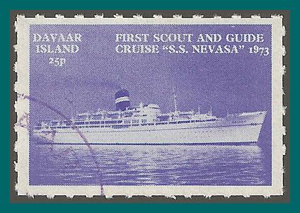 Davaar Is 1973 Scouts & Guides Ship, CTO  