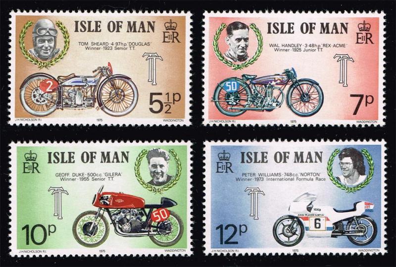 Isle of Man #66-69 Motorcycle Races Set of 4; MNH (1.25)