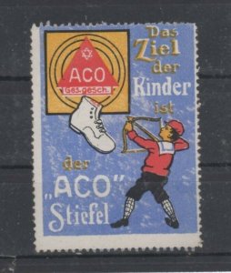 Germany - Every Child's Goal: Aco Boots Advertising Stamp  - NG 