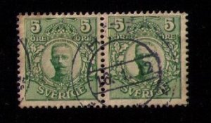 Sweden Sc 70 Used Vert.Pair F-VF (1911):