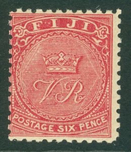 SG 59 Fiji 1878-99. 6d Rose. A fine unmounted mint example CAT £55