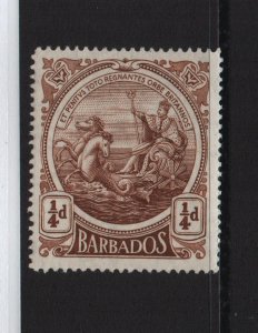 Barbados 1916 SG181a 1/4d mounted mint