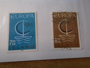 Iceland  #  384-85  MH/used