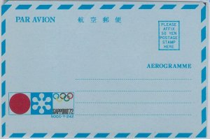 51136 - JAPAN - POSTAL HISTORY - 1972 Wiinter Olympic AEROGRAMS Seiko Watches-