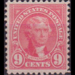 U.S.A. 1923 - Scott# 561 Jefferson 9c LH