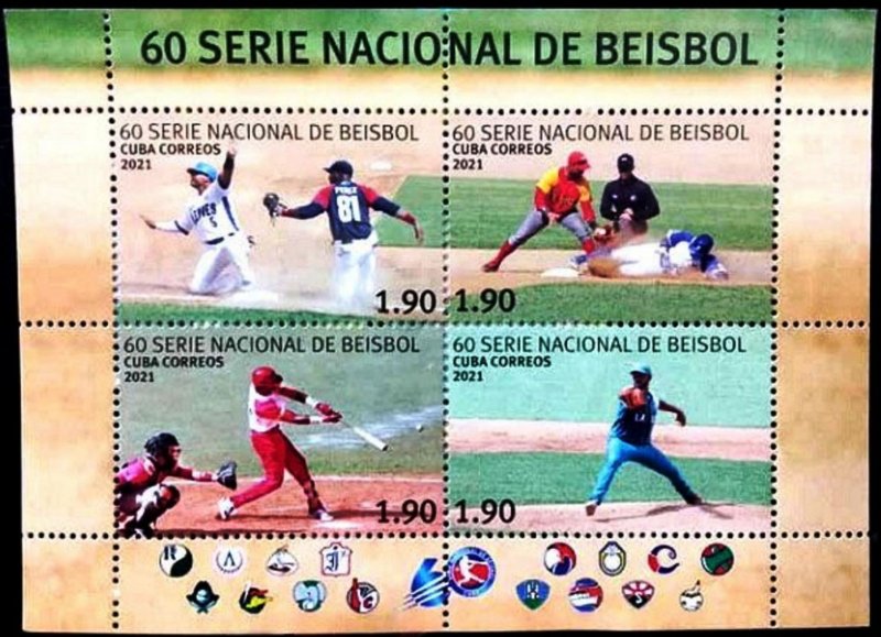 Cuba  National BASEBALL TOURNAMENT Cup  SOUVENIR SHEET  2021  MNH