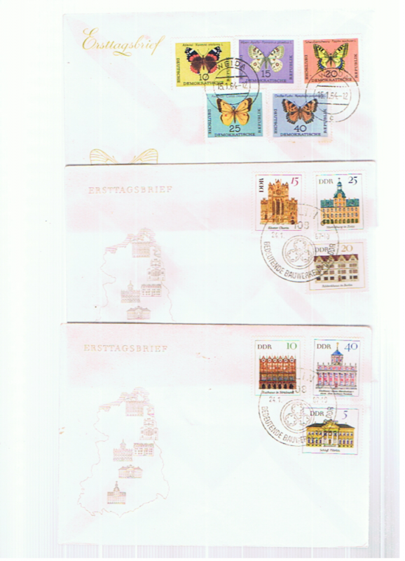 EAST GERMANY 1960's FDC's