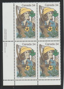 Canada 1060 Louis Hebert/ apothecary - MNH - plate block LL