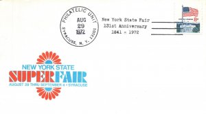 US SPECIAL EVENT CACHET COVER NEW YORK STATE SUPERFAIR AT SYRACUSE 1972