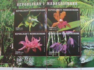 MADAGASCAR STAMP: 1999  COLORFUL BEAUTIFUL FLOWERS -MNH SHEET