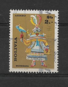 BOLIVIA 1968 BOLIVIAN FOLKLORE TYPICAL DRESS COSTUMES UPAE CONGRESS USED