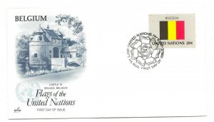 United Nations #388 Flag Series 1982, Belgium, ArtCraft, FDC