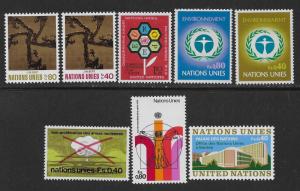 UNITED NATIONS - GENEVA SC# 22-29 YEAR SET FVF/MNH  1972