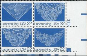 Scott 2351-2354 Lacemaking PB MNH CV $3.25