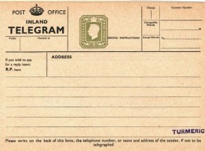 GB KGVI TELEGRAPH FORM 9d TP27 IMPRINT 1940 Telegram {samwells-covers} 41.10