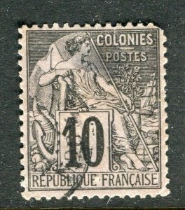 FRENCH COLONIES; 1880s early classic General issue used shade of 10c. value