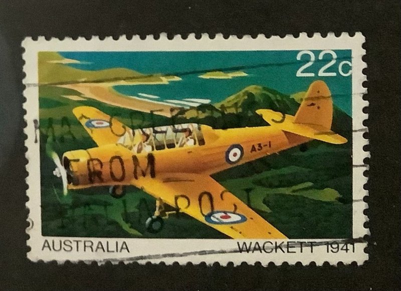 Australia 1980 Scott 759 used - 22c, Airplanes, Wackett 1941