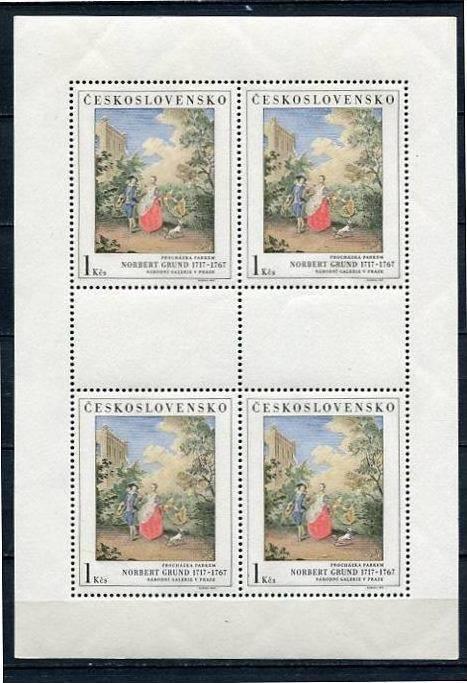 Czechoslovakia 1967 Five  Sheets  Sc 1507-1 Mi 1748-2 Kleinbogen  MNH Art Pai...