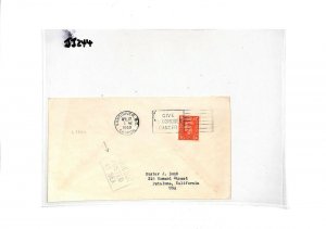 GB USED ABROAD Cover Vancouver Canada Paquebot *MAILED AT SEA* 1950 JJ244