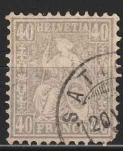 Switzerland: SC# 58 Used w/clean back  (1604k)