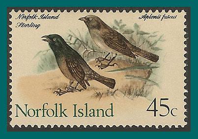 Norfolk Island 1970 Birds 1, Starling, MNH 138,SG115