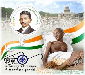 MAHATMA GANDHI 150th ANNIVERSARY INDIA PERSONALITIES MNH STAMP SET 5 SHEETS