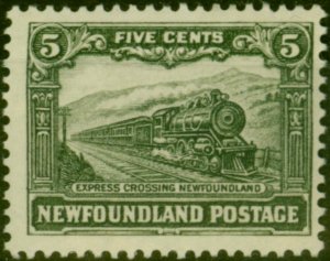Newfoundland 1929 5c Deep Grey-Green SG183 Fine MM
