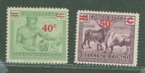 Belgian Congo #136-137 Unused Single (Complete Set)