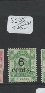 NORTH BORNEO  (P0308B2) ARMS LION 6C/8C   P&R SG 55  NGAI