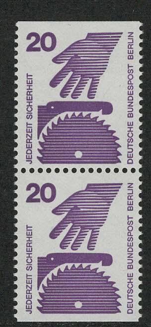 Germany Berlin Scott # 9N318, mint nh, pair, from booklet pane