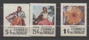 Paraguay stamp set MNH Mi 2926 - 2928 local art