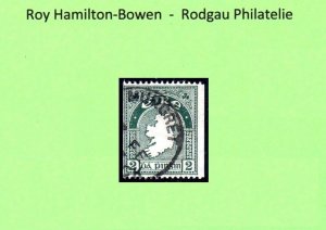 1935 2d perf. 15 x imperf, neatly used, full perfs, variety broken d in da