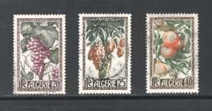 Algeria #229-231   VF, Used, Complete Set, Grapes, Dates & Lemons ....  0140134